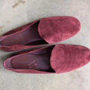 Vince red suede flats